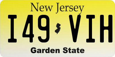 NJ license plate I49VIH