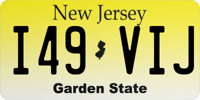 NJ license plate I49VIJ