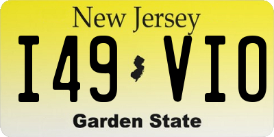 NJ license plate I49VIO