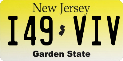 NJ license plate I49VIV
