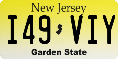 NJ license plate I49VIY