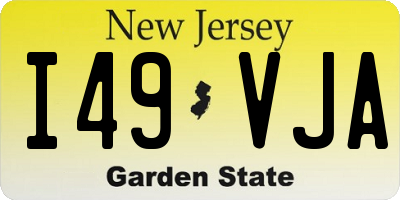 NJ license plate I49VJA