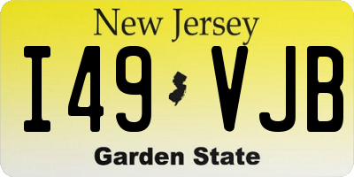 NJ license plate I49VJB