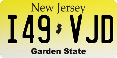 NJ license plate I49VJD