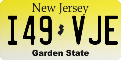 NJ license plate I49VJE