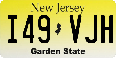 NJ license plate I49VJH