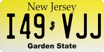 NJ license plate I49VJJ