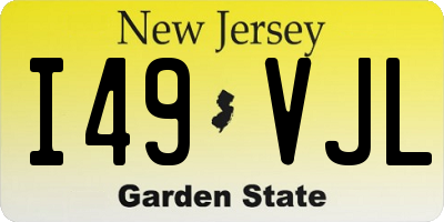 NJ license plate I49VJL