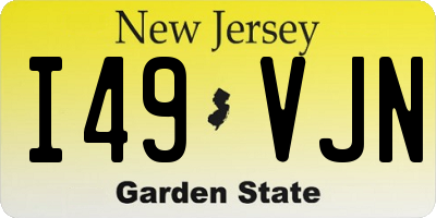 NJ license plate I49VJN