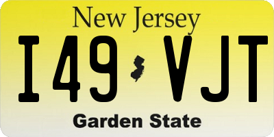 NJ license plate I49VJT