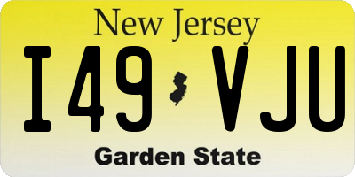 NJ license plate I49VJU