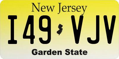 NJ license plate I49VJV
