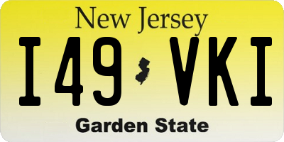 NJ license plate I49VKI