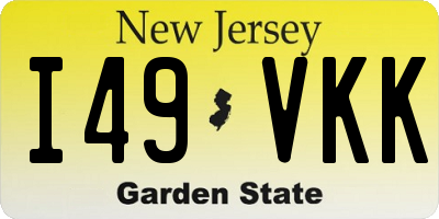 NJ license plate I49VKK