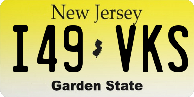 NJ license plate I49VKS