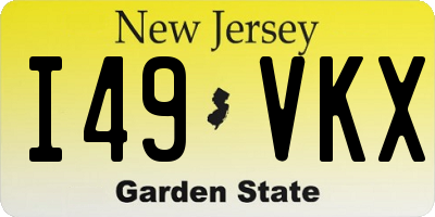 NJ license plate I49VKX