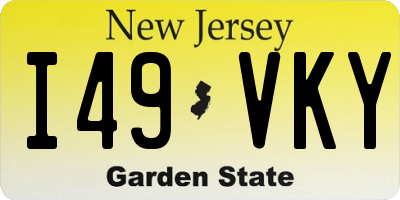 NJ license plate I49VKY