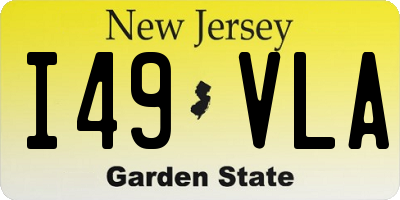 NJ license plate I49VLA