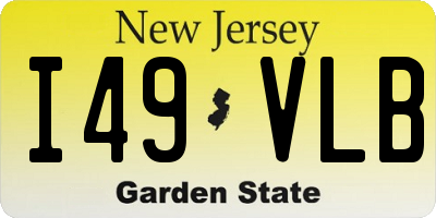 NJ license plate I49VLB