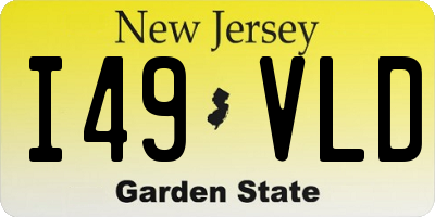 NJ license plate I49VLD