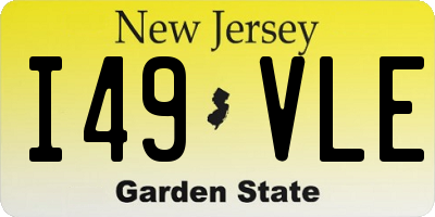 NJ license plate I49VLE