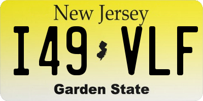 NJ license plate I49VLF