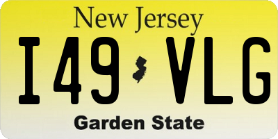 NJ license plate I49VLG