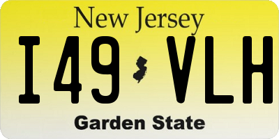 NJ license plate I49VLH