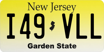 NJ license plate I49VLL