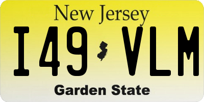 NJ license plate I49VLM