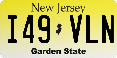 NJ license plate I49VLN