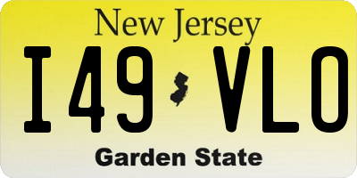 NJ license plate I49VLO