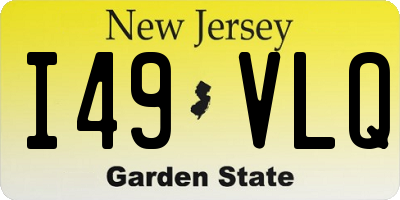 NJ license plate I49VLQ