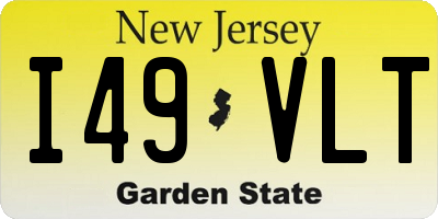 NJ license plate I49VLT