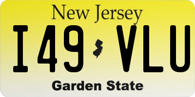 NJ license plate I49VLU