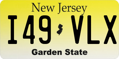 NJ license plate I49VLX