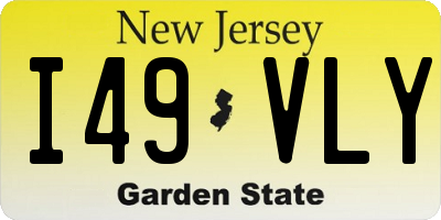 NJ license plate I49VLY