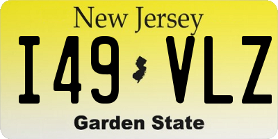NJ license plate I49VLZ
