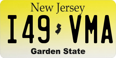 NJ license plate I49VMA