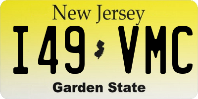 NJ license plate I49VMC