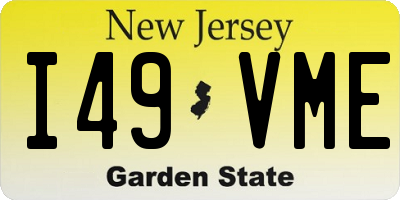 NJ license plate I49VME