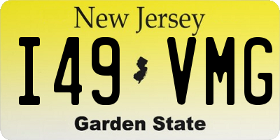 NJ license plate I49VMG