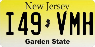 NJ license plate I49VMH