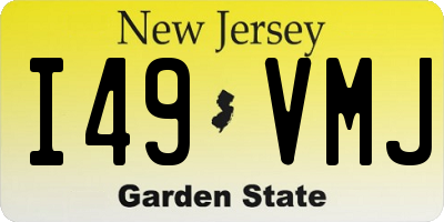NJ license plate I49VMJ