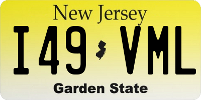 NJ license plate I49VML