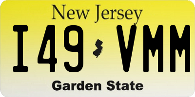 NJ license plate I49VMM