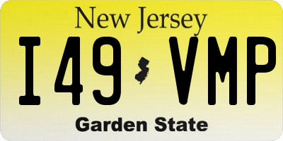 NJ license plate I49VMP