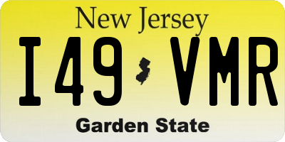 NJ license plate I49VMR