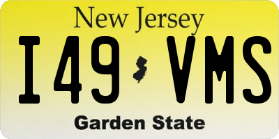 NJ license plate I49VMS