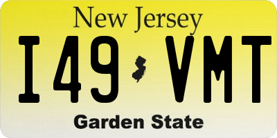 NJ license plate I49VMT